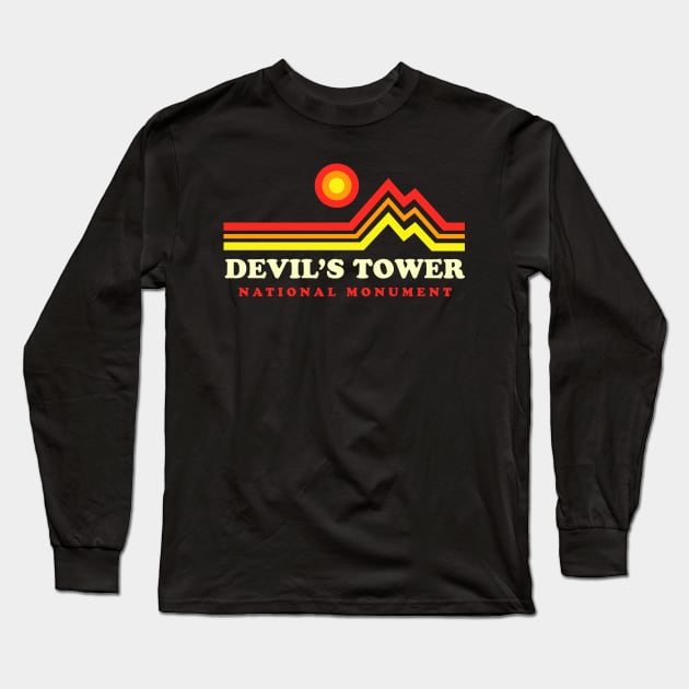 Devil's Tower National Monument Wyoming Long Sleeve T-Shirt by PodDesignShop